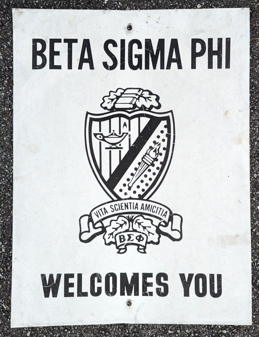 Beta Sigma PHI Welcomes You Metal Vintage Sign